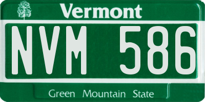 VT license plate NVM586