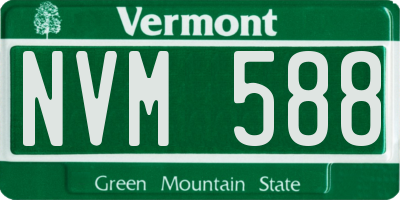 VT license plate NVM588