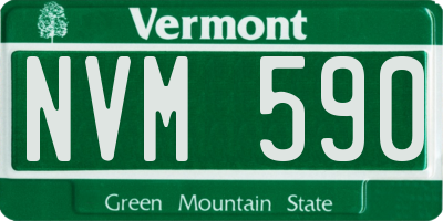 VT license plate NVM590