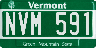 VT license plate NVM591