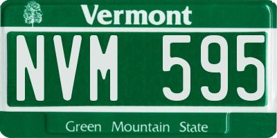 VT license plate NVM595