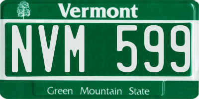 VT license plate NVM599