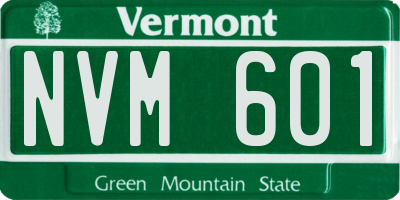 VT license plate NVM601