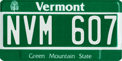 VT license plate NVM607