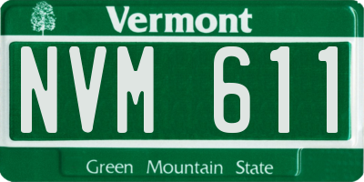 VT license plate NVM611