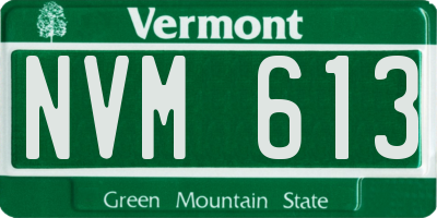 VT license plate NVM613