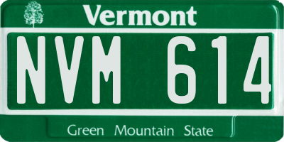 VT license plate NVM614