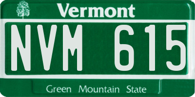 VT license plate NVM615