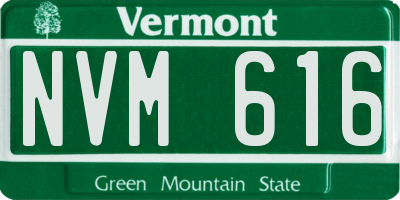 VT license plate NVM616