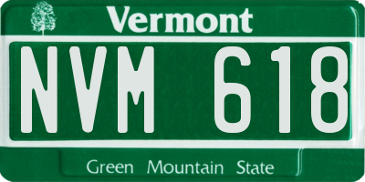 VT license plate NVM618