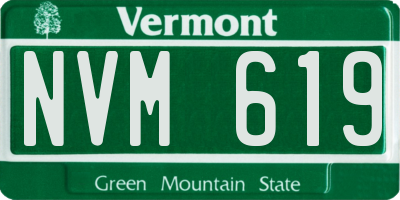 VT license plate NVM619