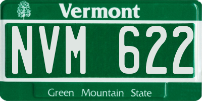 VT license plate NVM622