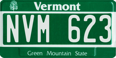 VT license plate NVM623