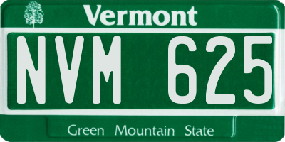 VT license plate NVM625