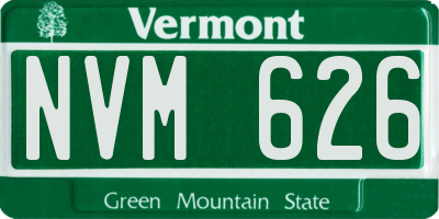 VT license plate NVM626