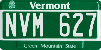 VT license plate NVM627