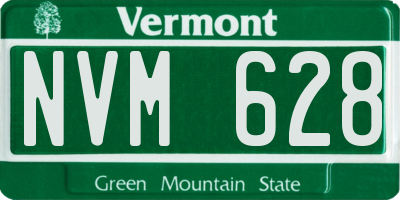 VT license plate NVM628