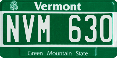 VT license plate NVM630