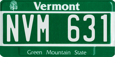 VT license plate NVM631