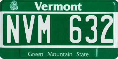 VT license plate NVM632