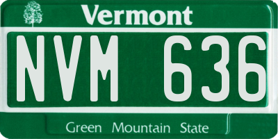 VT license plate NVM636