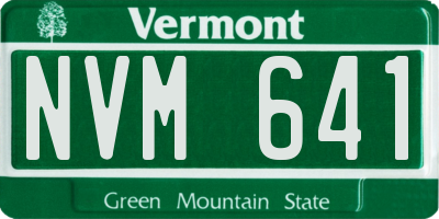 VT license plate NVM641