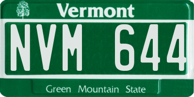 VT license plate NVM644