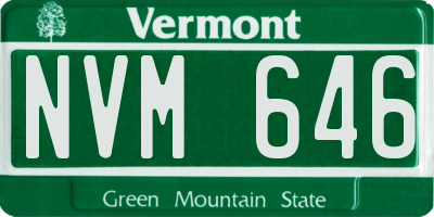VT license plate NVM646