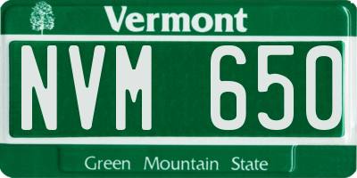 VT license plate NVM650