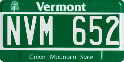 VT license plate NVM652