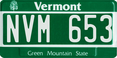 VT license plate NVM653