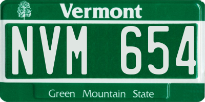 VT license plate NVM654