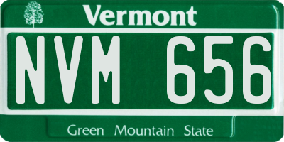VT license plate NVM656