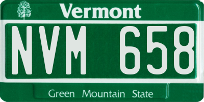 VT license plate NVM658