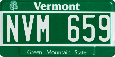 VT license plate NVM659