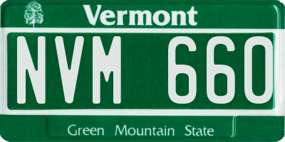VT license plate NVM660