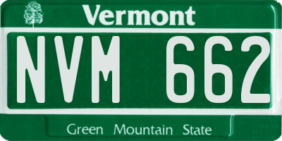 VT license plate NVM662