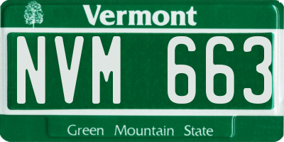VT license plate NVM663