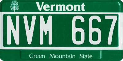 VT license plate NVM667