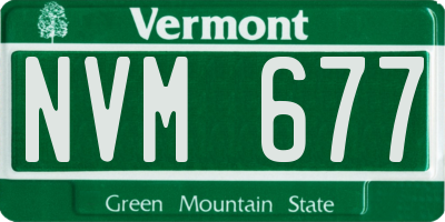 VT license plate NVM677
