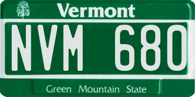 VT license plate NVM680