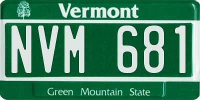 VT license plate NVM681
