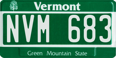 VT license plate NVM683