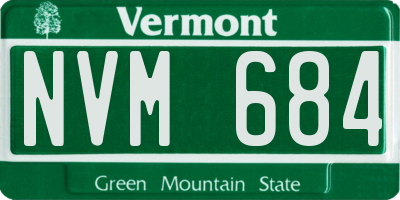 VT license plate NVM684