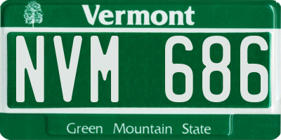 VT license plate NVM686