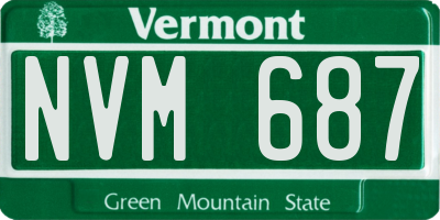 VT license plate NVM687