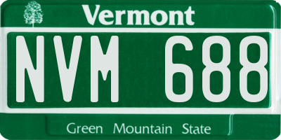 VT license plate NVM688
