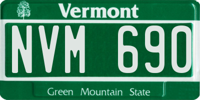 VT license plate NVM690
