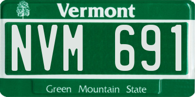 VT license plate NVM691