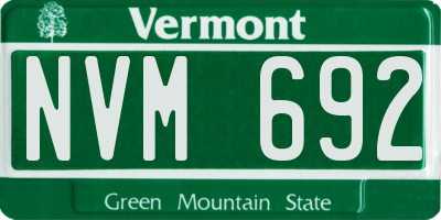 VT license plate NVM692
